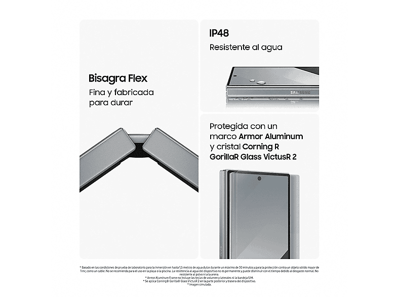 Mobile - Samsung Galaxy Z Fold6 5G, 256GB, 12GB RAM, Grey, 7.6" QXGA+, Foldable, Qualcomm Snapdragon, 4400 mAh, Android 14