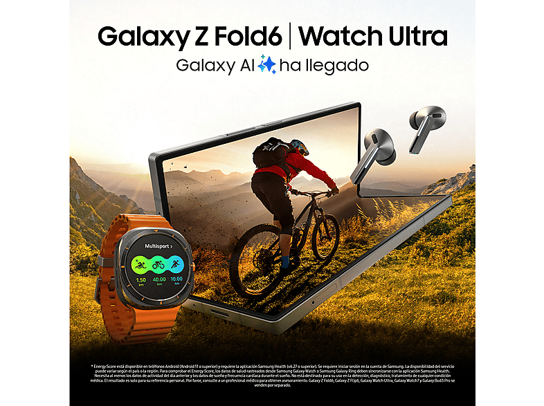 Mobile - Samsung Galaxy Z Fold6 5G, 256GB, 12GB RAM, Grey, 7.6" QXGA+, Foldable, Qualcomm Snapdragon, 4400 mAh, Android 14