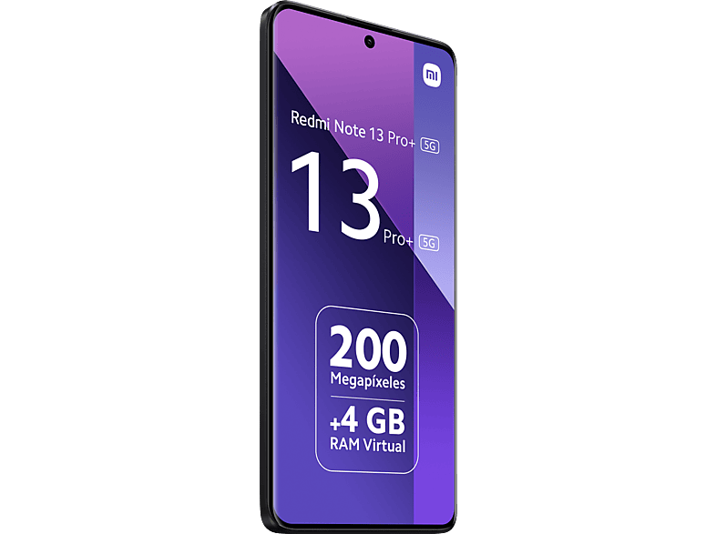 Mobile - Xiaomi Redmi Note 13 Pro+ 5G, Midnight Black, 256 GB, 8 GB RAM, 6.67" AMOLED 1.5K, MediaTek Dimensity 7200, 5000 mAh, Android