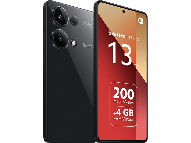 Mobile - Xiaomi Redmi Note 13 Pro, Midnight Black, 256 GB, 8 GB RAM, 6.67" Full HD+AMOLED, MediaTek Helio G99 Ultra, 5000 mAh, Android