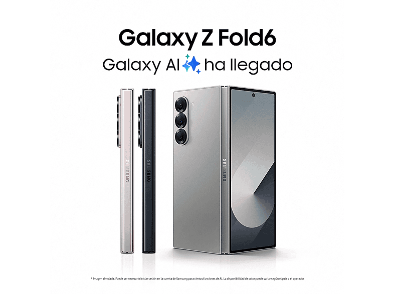 Mobile - Samsung Galaxy Z Fold6 5G, 256GB, 12GB RAM, Grey, 7.6" QXGA+, Foldable, Qualcomm Snapdragon, 4400 mAh, Android 14
