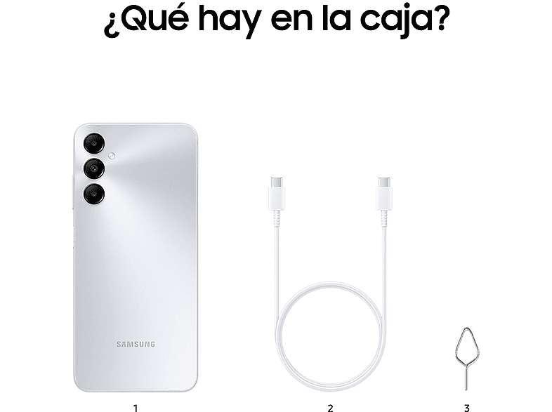 Mobile - Samsung Galaxy A05s, Silver, 64GB, 4GB RAM, 6.7", Qualcomm Snapdragon 680, 5000mAh, Android 14