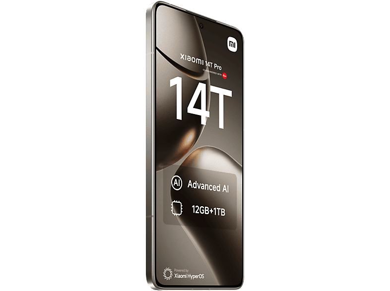 Mobile - Xiaomi 14T Pro, Titanium Gray, 1 TB, 12 GB RAM, 6.67" 1.5K, Mediateck Dimensity 9300+, 5000 mAh, Android-HyperOS